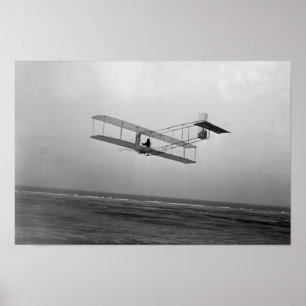 Wright Brothers Glider in Flight - Kattunge Hawk Poster