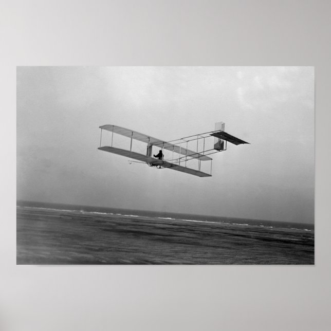 Wright Brothers Glider in Flight - Kattunge Hawk Poster (Framsidan)
