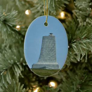 Wright Brothers Memorial Kattunge Hawk Julgransprydnad Keramik