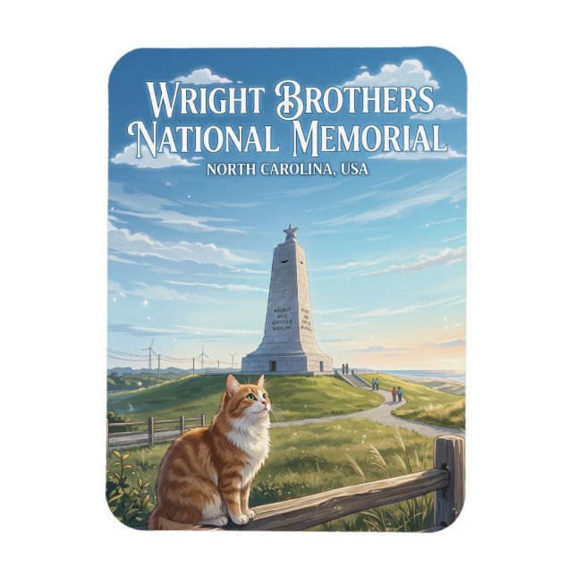 Wright Brothers National Memorial USA Magnet (Vertikal)