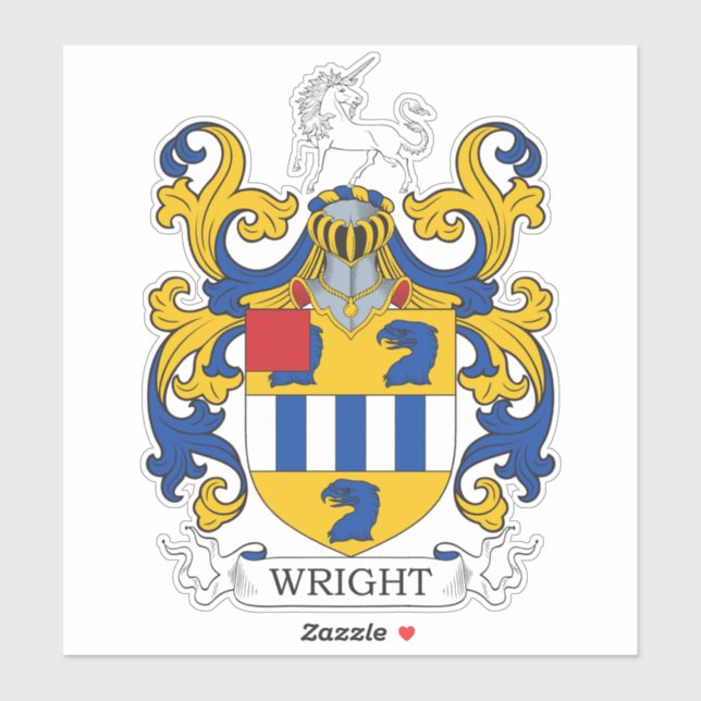 Wright Family Crest Klistermärken (Ark)