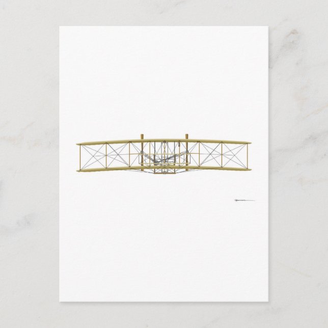 Wright Flyer 1903 Front View Vykort (Framsida)