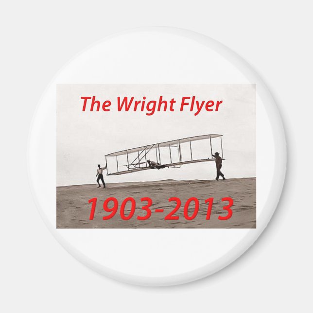 Wright Flyer-årsdagen (1903-2013) Magnet (Framsidan)