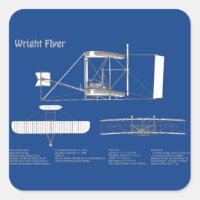 Wright Flyer - Flygplan Blueprint Teckning Plans A