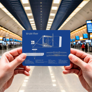 Wright Flyer - Flygplan Blueprint Teckning Plans A Vykort