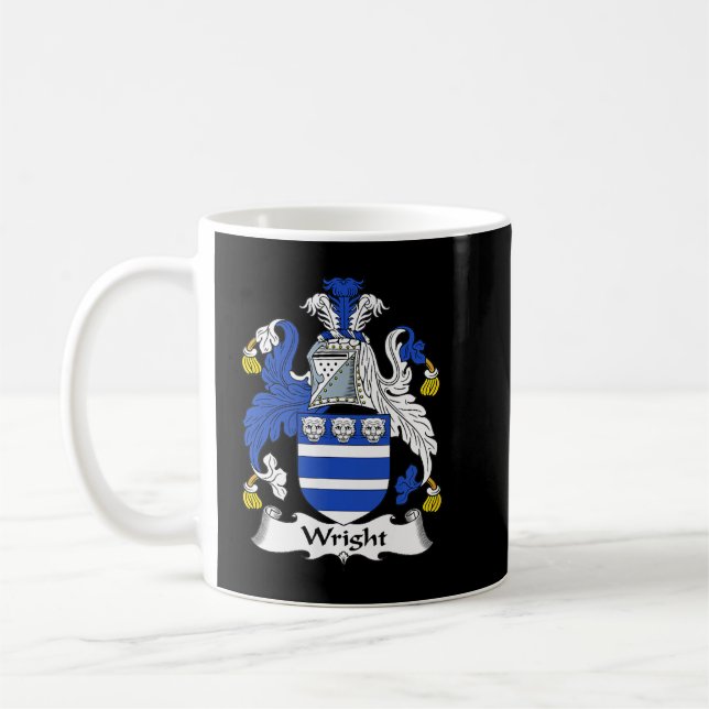 Wright Jackar Arm Family Crest Kaffemugg (Vänster)