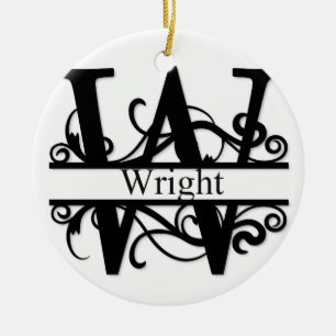 Wright Monogram Julgransprydnad Keramik