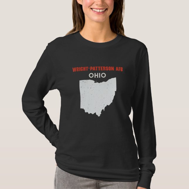 Wright Patterson AFB and Richwood Ohio USA State A T Shirt (Framsida)
