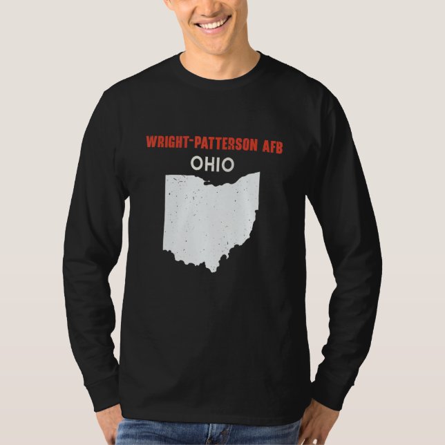Wright Patterson AFB and Richwood Ohio USA State A T Shirt (Framsida)