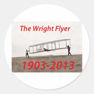 Wright reklambladårsdag (1903-2013) runt klistermärke