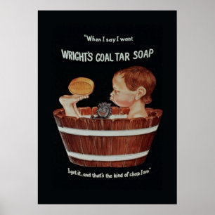 Wrights Coal TjärSoap Poster