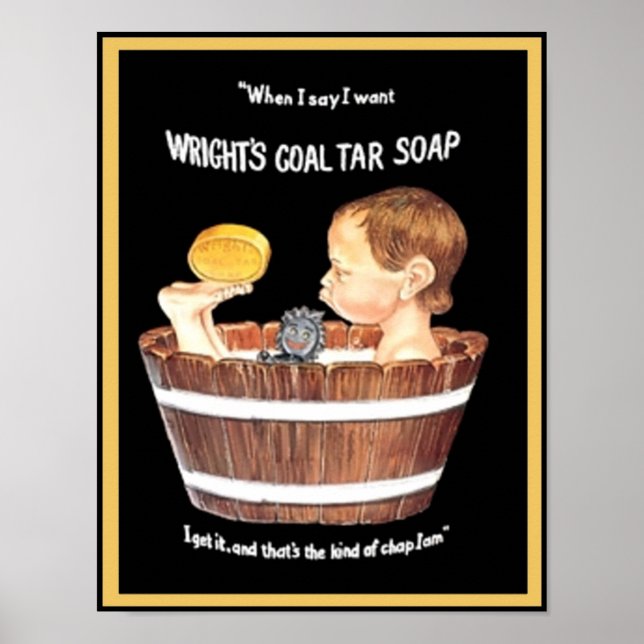 Wright's Coal TjärSoap Poster (Framsidan)