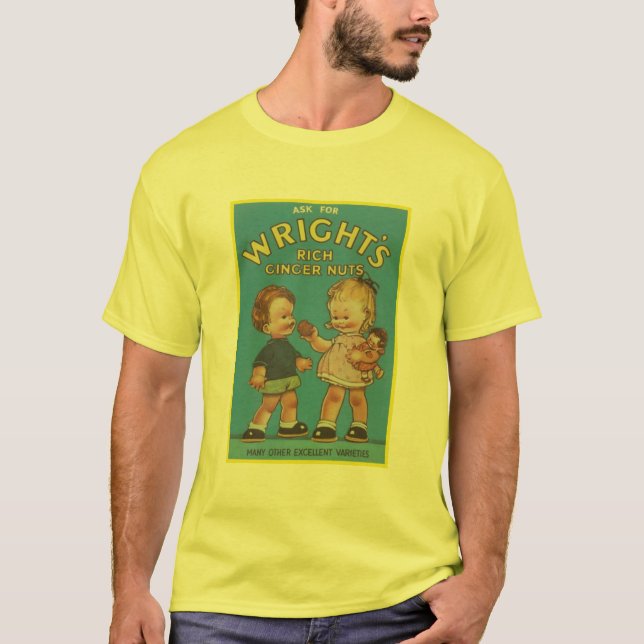 Wrights Rik Ginger Nöt Vintage annons Tröja (Framsida)