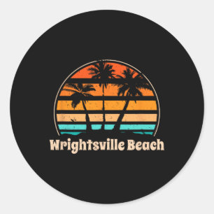 Wrights tsville Beach North Carolina Beach Älskare Runt Klistermärke