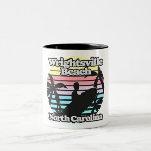 Wrights tsville Beach North Carolina Två-Tonad Mugg