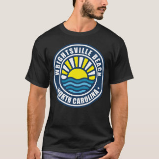 Wrights tsville BeachNorth Carolina Retro Sunset T Shirt