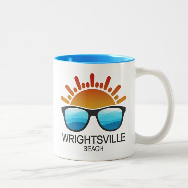 Wrightsville Beach North Carolina Sunglasses Två-Tonad Mugg (Höger)