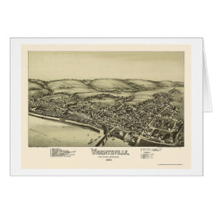 Wrightsville panorama- karta för PA - 1894 Hälsningskort