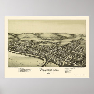 Wrightsville panorama- karta för PA - 1894 Poster