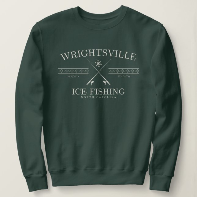 WrightTville Beach Ice Fishing, North Carolina T Shirt (Design framsida)