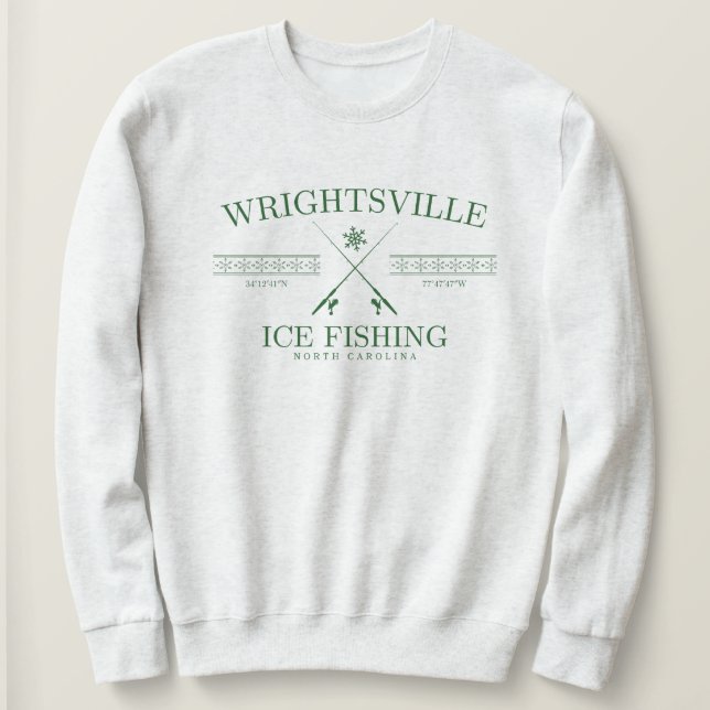 WrightTville Beach Ice Fishing, North Carolina T Shirt (Design framsida)