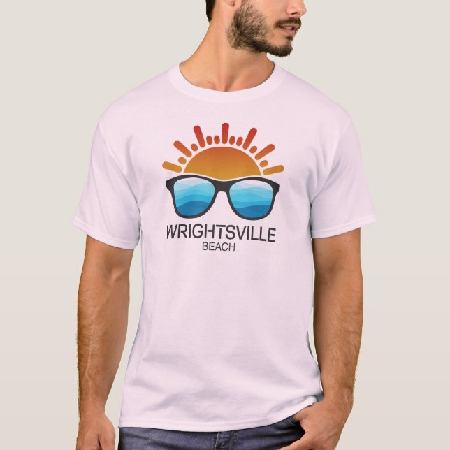 WrightTville Beach North Carolina Sunglasses T Shirt (Framsida)