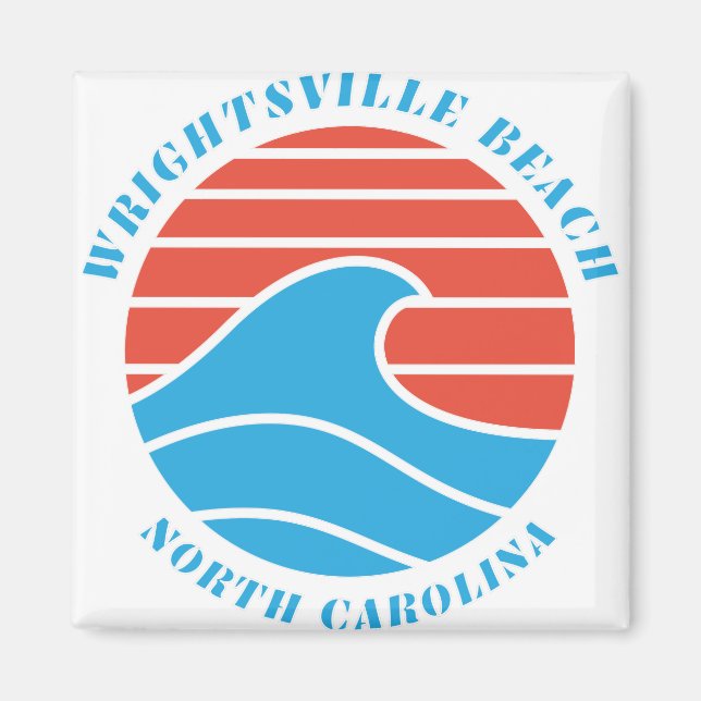 WrightTville Beach Surfa Wave Magnet (Framsidan)