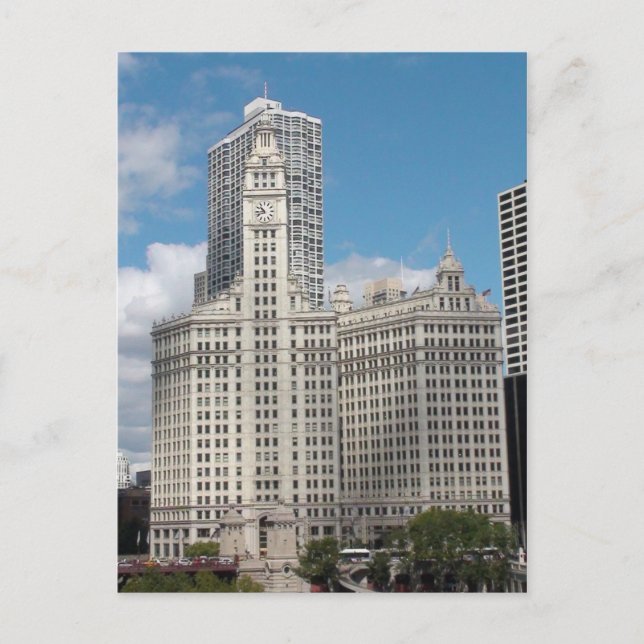 Wrigley Building, Chicago, På En Vacker Dag Vykort (Framsida)