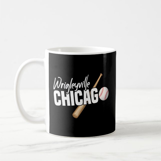 Wrigleyville Chicago Baseball American Kaffemugg (Vänster)