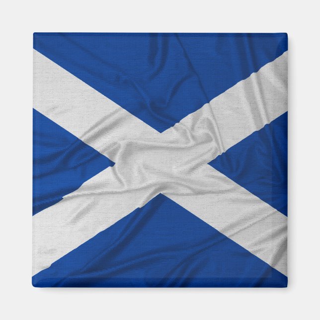 Wrinkled Scotland Flagga Magnet (Framsidan)