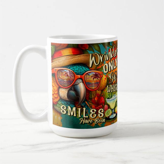 Wrinkles går bara dit leenden har varit morot kaffemugg (Vänster)