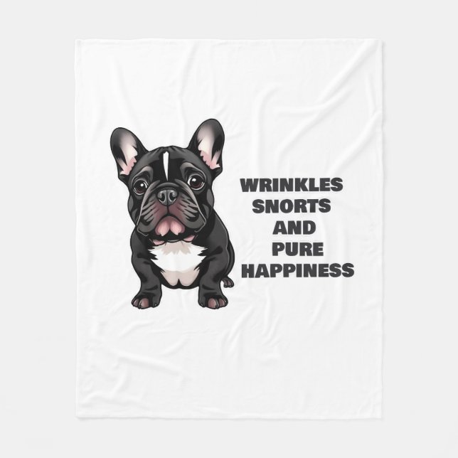Wrinkles, snores och ren lycka fleecefilt (Framsidan)