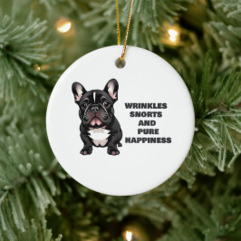 Wrinkles, snores och ren lycka julgransprydnad keramik