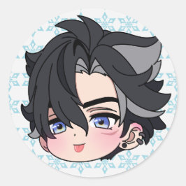 Wriothesley Chibi Genshin Impact Runt Klistermärke