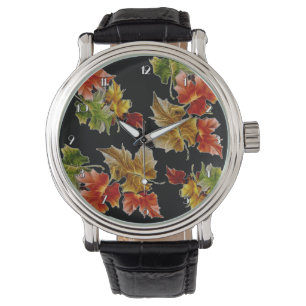 Wrist Höst löv Mönster Armbandsur