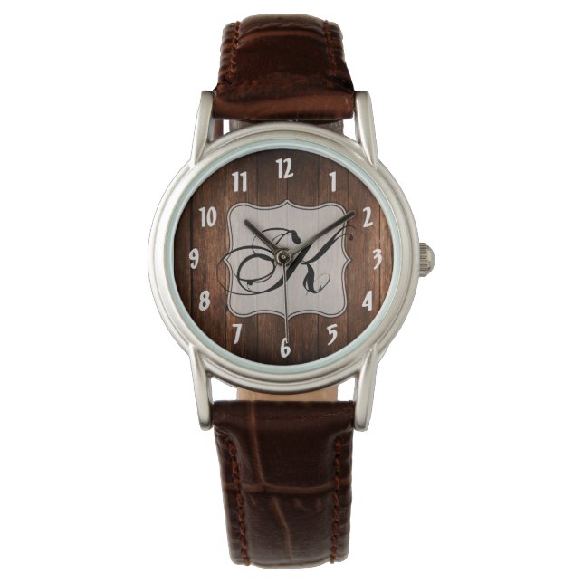 Wrist Watch Barn Wood Land Rustic Armbandsur (Framsida)