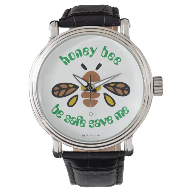 Wrist Watch Honey Bee Armbandsur (Framsida)