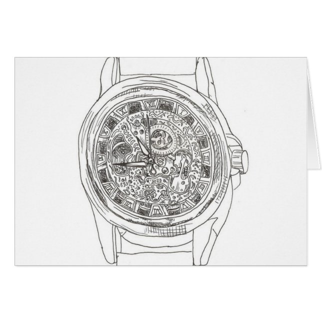Wrist Whatch Hälsningskort (Framsidan Horizontal)