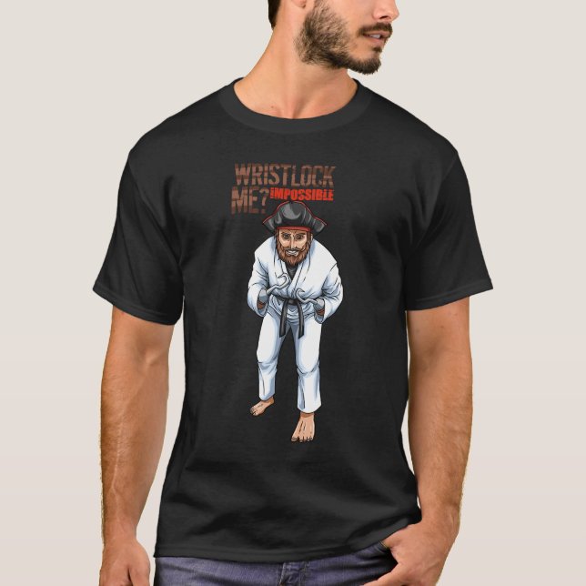 Wristlock Pirat Brazilian Jiu Jitsu, BJJ T Shirt (Framsida)