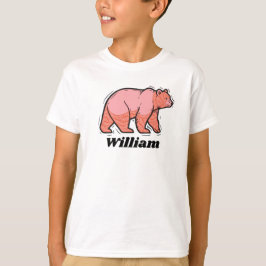 Write your name on this pink Bear Pop Art T Shirt