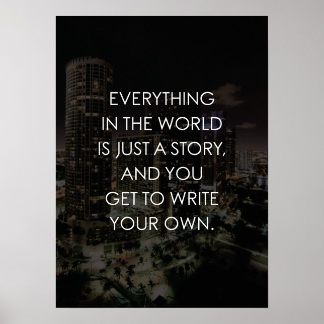 Write Your Own Story - Success, Hustle, Motivation Poster (Framsidan)