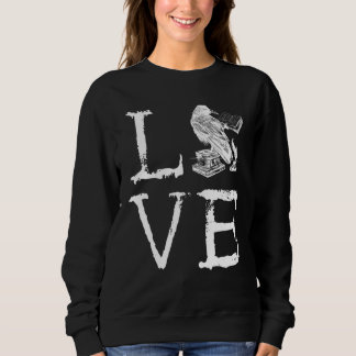 Writer Raven Love Book  Reading Novel Writing T Shirt