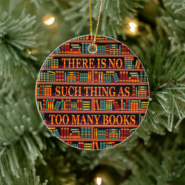 Writer Reader BookaholBokar Älskare Bookworm Julgransprydnad Keramik