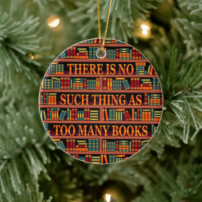 Writer Reader BookaholBokar Älskare Bookworm Julgransprydnad Keramik (Träd)
