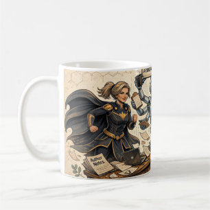 Writer’s Desk AI Superhjälte Kaffe - Kaffemugg
