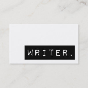 writer. visitkort