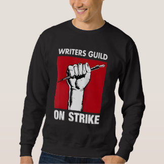 Writers Guild Of America On Strike Anti AI Chatbot Lång Ärmad Tröja