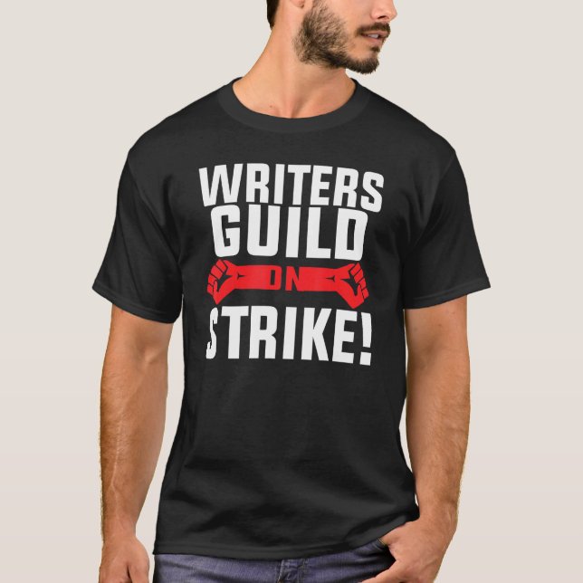 Writers Guild Of America Strejkar T Shirt (Framsida)