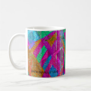 "Writing Big Checks" abstrakt konst kaffemug Kaffemugg