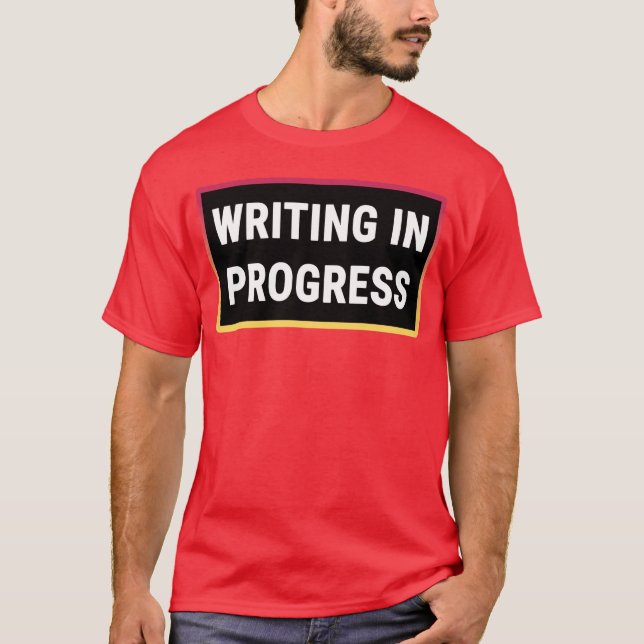 Writing in Progress girl girl T Shirt (Framsida)